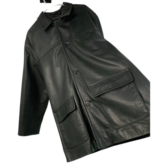 Coach Black Leather Jacket - Picture 1 of 11